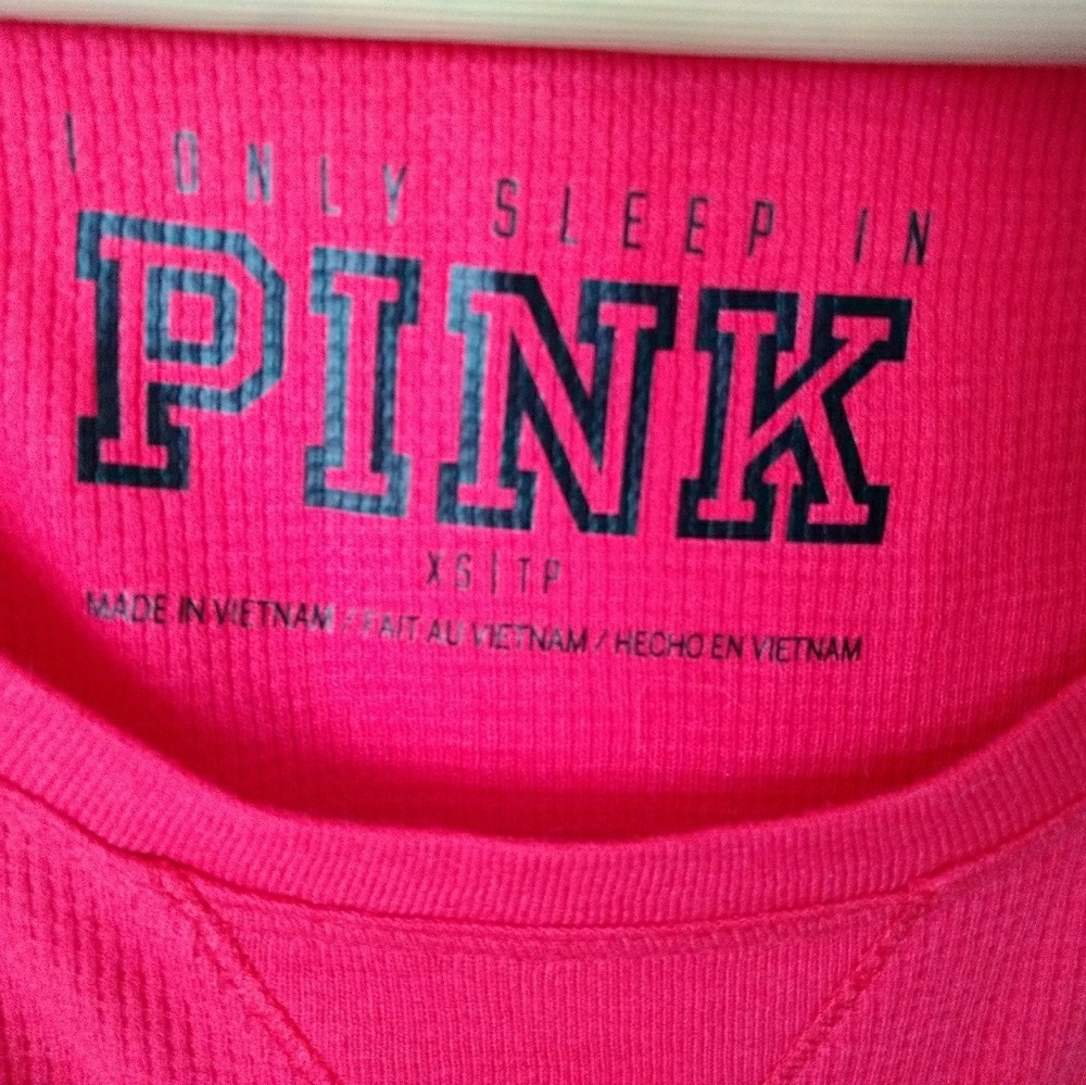 Cherry Red PINK Thermal Tee